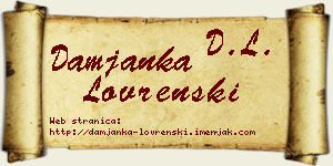 Damjanka Lovrenski vizit kartica